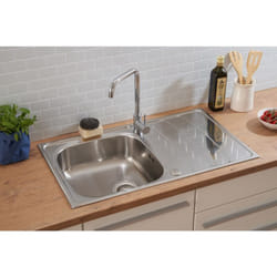 Lavello da incasso in acciaio inox lavello da cucina lavello 86 x 50 cm Respekta Miami