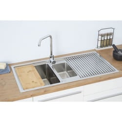 Lavello da incasso in acciaio inox, lavello da cucina, lavello 100 x 50 cm Respekta Chicago