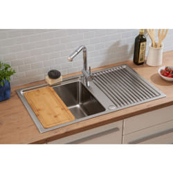 Lavello da incasso in acciaio inox, lavello da cucina, lavello 86 x 50 cm Respekta Chicago
