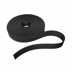 KabelDirekt 1045, Fascetta con gancio e anello, Nero, 10000 mm, 12,5 mm, 1 pz