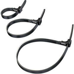 Kabeldirekt - Fascette riutilizzabili, 7,4mm x 100, 150, 200mm, Fascette fermacavo Multiuso riapribili e richiudibili, 3x40 pz, Nylon Flessibile,