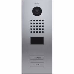 DoorBird D2102V, 180°, 90°, Acciaio inox, IP65, Acciaio inox, Pulsanti