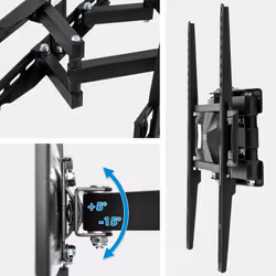 TecTake 401801 Supporto TV a parete Nero - Vista aggiuntiva 4