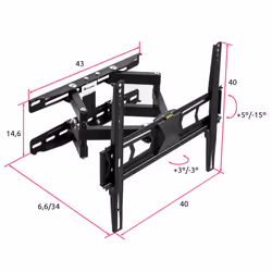 TecTake 401801 Supporto TV a parete Nero - Vista aggiuntiva 6