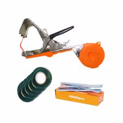 SET Pinza a nastro, legatrice FUXTEC SET composto da: 1 pinza per legature BX-BZ390 + 5 nastri per legature in PVC + 10000 pu ...