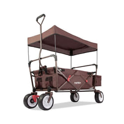 Carrello da giardino pieghevole da campeggio / spiaggia per la spesa Fuxtec CT350 marrone