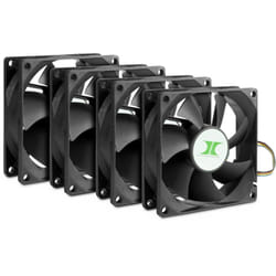 Inter-Tech 88887290 sistema di raffreddamento per computer Case per computer Ventilatore 8 cm Nero 4 pz