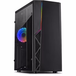 Inter-Tech B-02 RGB, Tower, PC, Nero, ATX, micro ATX, Acrilico, Blu, Verde, Rosso