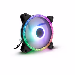 Inter-Tech RS-071 RGB, Ventilatore, 12 cm, 1200 Giri/min, 59,81 m³/h, Nero, Bianco