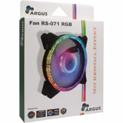 Inter-Tech RS-071 RGB Case per computer Ventilatore 12 cm Nero, Bianco