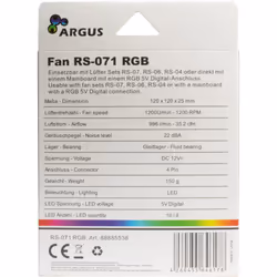 Inter-Tech RS-071 RGB Case per computer Ventilatore 12 cm Nero, Bianco - Vista aggiuntiva 4
