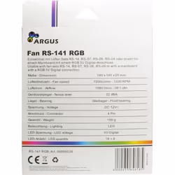 Inter-Tech 88885539 sistema di raffreddamento per computer Case per computer Ventilatore 14 cm Nero 1 pz - Vista aggiuntiva 4
