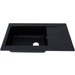 Respekta Mineralite lavello lavello cucina da incasso Denver 86 x 50 cm Nero