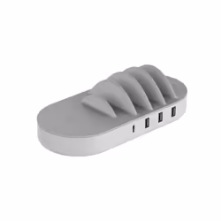 XLayer 217308, Interno, AC, 5 V, Carica wireless, Grigio, Bianco
