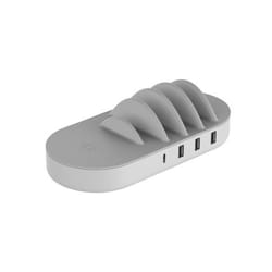 XLayer 217308 Caricabatterie per dispositivi mobili Lettore e-book, Smartphone, Tablet Grigio, Bianco AC Carica wireless Ricarica rapida Interno
