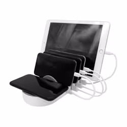 XLayer 217308 Caricabatterie per dispositivi mobili Lettore e-book, Smartphone, Tablet Grigio, Bianco AC Carica wireless Ricarica rapida Interno