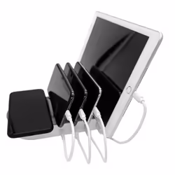 XLayer 217308 Caricabatterie per dispositivi mobili Lettore e-book, Smartphone, Tablet Grigio, Bianco AC Carica wireless Ricarica rapida Interno
