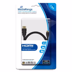 MediaRange MRCS165, 1,5 m, HDMI tipo A (Standard), HDMI Type C (Mini), Compatibilità 3D, 10,2 Gbit/s, Nero