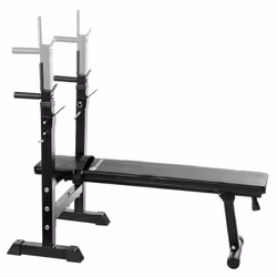 TecTake 402148 panca e rack per allenamento con pesi Nero