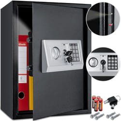 Kesser - Cassaforte elettronica Cassetta di sicurezza Cassaforte a muro Cassaforte a muro 50x35x34 Nero