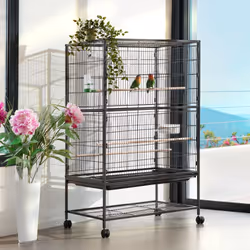 TecTake 402287 gabbia e supporto per uccelli da compagnia