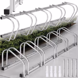 Rastrelliera portabici di tectake di alta qualità per parcheggiare le tue biciclette! Questo pratico supporto consente di par ...