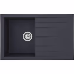 Respekta Lavandino Lavello Incasso Cucina Granito Lavello Cucina Mineralite 80 x 50 Nero. Lavello da incasso in mineralite du ...