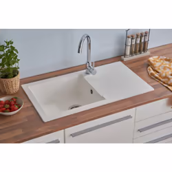 Respekta® Lavello in Mineralite Denver: Il lavello in Mineralite Denver di alta qualità non colpisce solo per il suo design m ...