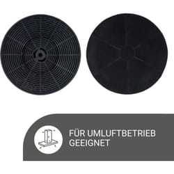 Filtro a carboni attivi Filtro a carboni attivi per cappa aspirante a ricircolo d'aria Respecta miz 0031 n