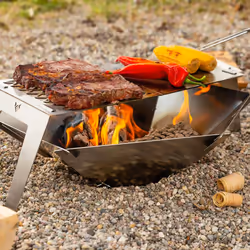 FENNEK 4FIRE Grill Carbone + legna da ardere Acciaio inox