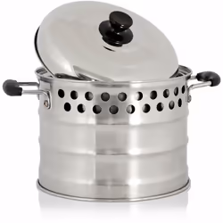 BBQ-Toro Pentola in acciaio inox per fornelli a razzo - 7,0 litri La pentola di cottura è composta da una pentola e dal rela ...