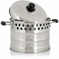 BBQ-Toro Pentola in acciaio inox per forno a razzo, 7,0 litri con coperchio