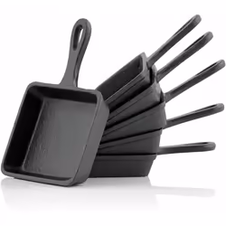 BBQ-Toro Padelle per raclette in ghisa (6 pezzi) | 12,5 x 18 cm | Accessori per grill Le padelle in ghisa di BBQ-Toro sono l' ...