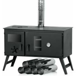 Campfeuer - Stufa da tenda 28,5 x 58,5 x 260 cm Stufa a legna per campeggio