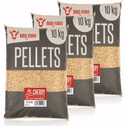BBQ-Toro Pellet di ciliegio al 100% | 30 kg Grigliate i vostri cibi in un modo nuovo e godetevi carne di manzo, pollame, maia ...