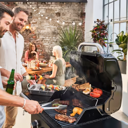 Char-Broil Gas2Coal 2.0 2B Grill Carrello Carbone + gas naturale Nero, Acciaio inox, Rosso 8200 W - Vista aggiuntiva 6
