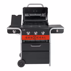 Char-Broil Gas2Coal 2.0 3B Grill Carrello Carbone + gas naturale Nero, Acciaio inox, Rosso 13600 W - Vista aggiuntiva 4