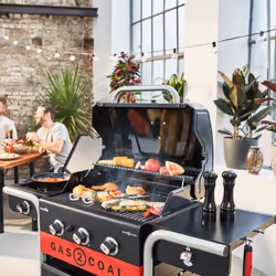 Char-Broil Gas2Coal 2.0 3B Grill Carrello Carbone + gas naturale Nero, Acciaio inox, Rosso 13600 W - Vista aggiuntiva 5