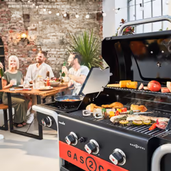Char-Broil Gas2Coal 2.0 3B Grill Carrello Carbone + gas naturale Nero, Acciaio inox, Rosso 13600 W - Vista aggiuntiva 6