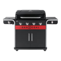 Char-Broil Gas2Coal 2.0 4B Grill Carrello Carbone + gas naturale Nero, Acciaio inox, Rosso