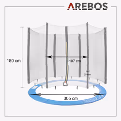 Arebos AR-HE-PN305-8 trampolino - Vista aggiuntiva 7