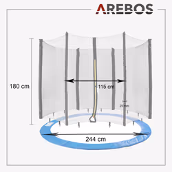 Arebos AR-HE-PN244 trampolino - Vista aggiuntiva 7