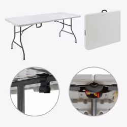 Arebos 4260551586682 tavolo da esterno Bianco - Vista aggiuntiva 6