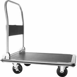 Siete stanchi di trascinare pesi? Beh, allora spingeteli! Il carrello a pianale di tectake con paraspigolo gommato riesce, se ...