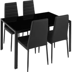 TecTake 402837 set di mobili per soggiorno Nero