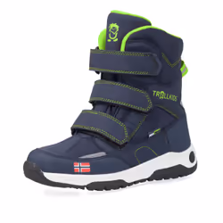 Trollkids 159-100-032, Stivali, Bambino, Verde, Blu marino, Inverno, Poliuretano (PU)