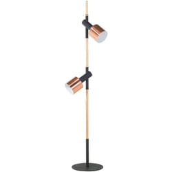 Beliani - Lampada da Terra Nera e Metallo Color Bronzo 125 cm Faretti Orientabili Owens