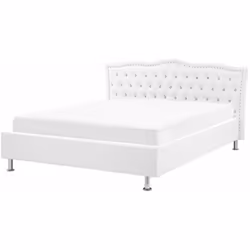 Elegante letto in pelle in elegante colorazione bianca. Rendi la stanza da letto ancora più comoda con questo letto dal desig ...