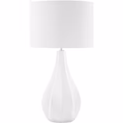 Lampada da soggiorno glamour. Apri le porte all'eleganza con questa preziosa lampada da tavolo. Realizzata in porcellana di a ...
