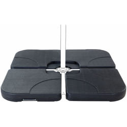 Base per Ombrellone Quadrata Colore Nero 104 x 104 cm Caria